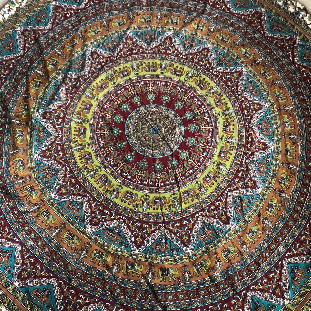 Bohemian Circle Mandala (Wall, Floor or Beach mat)